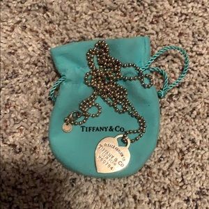 Heart tag Tiffany pendant with original bag
